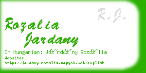 rozalia jardany business card
